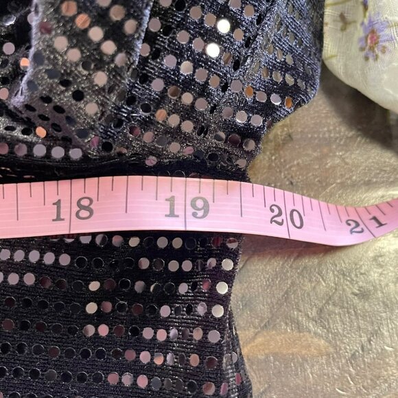 Anthropologie Steal the Night Sparkle Boyfriend Black Blazer NWT - Picture 9 of 10